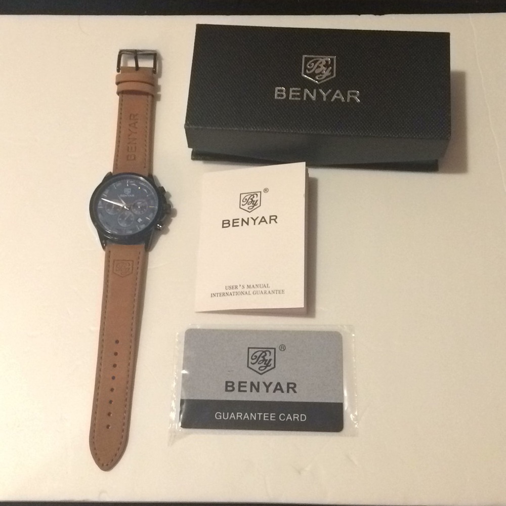 Benvar Mens Analog Quartz Chronograph Watch